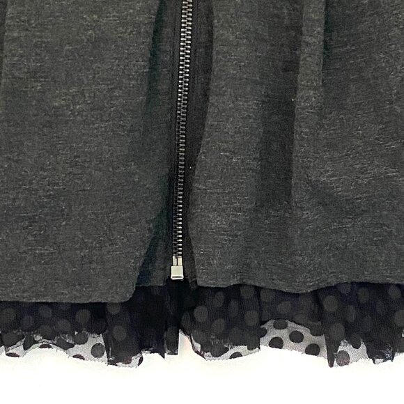 Kirna Zabete Target grey mini dress Womens 2 zipper Polka dot tulle party retro - Picture 7 of 9